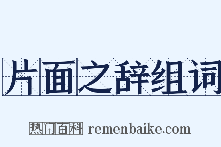 片面之辞组词是什么意思的图片